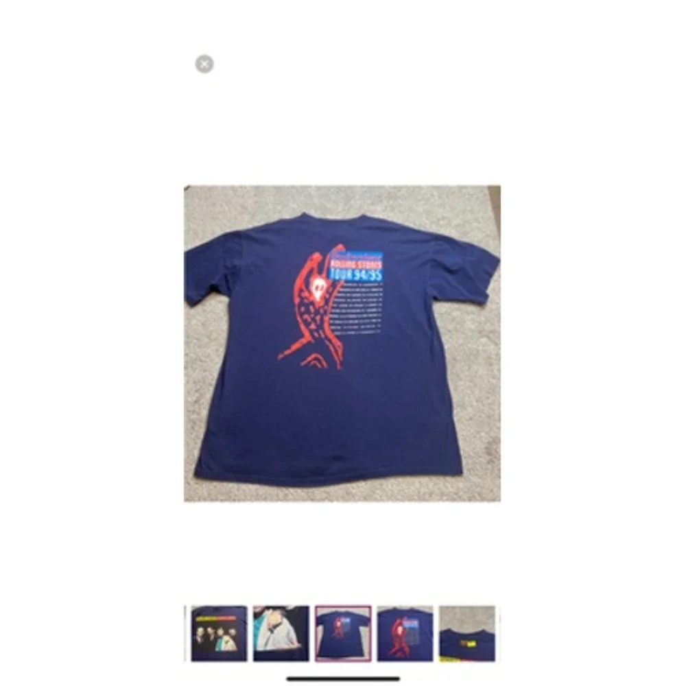 Vintage Rolling Stones Shirt Mens XL‎ Voodoo Lounge Tour 94 95 Band Brockum 90s